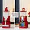 Glitzhome® 24.5" Christmas Wood Santa and Nutcracker Reversible Boxed Porch Decor